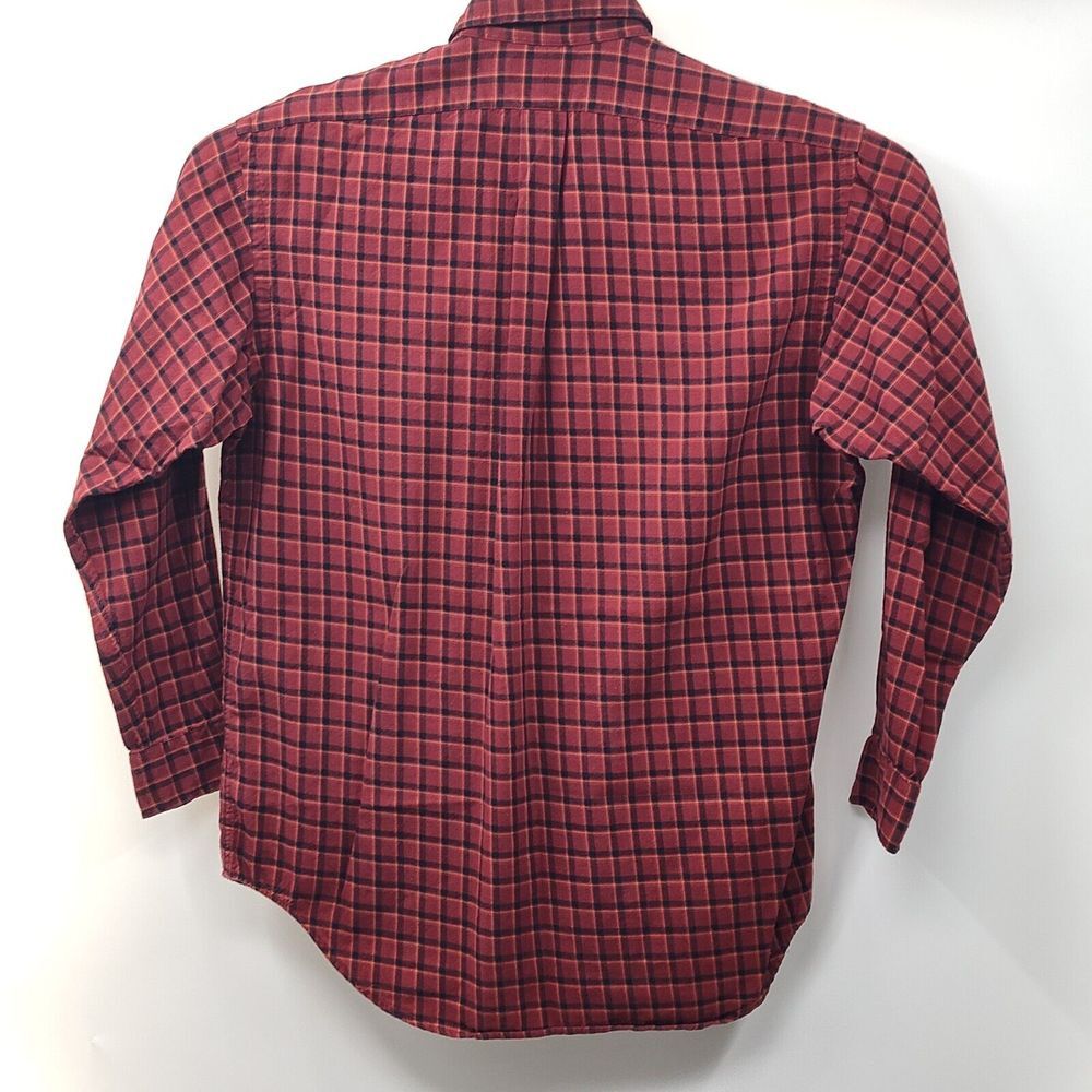 Polo Ralph Lauren Shirt Men's Sz Medium Whitfield Wool Blend Plaid‎ Button Up - Picture 4 of 5